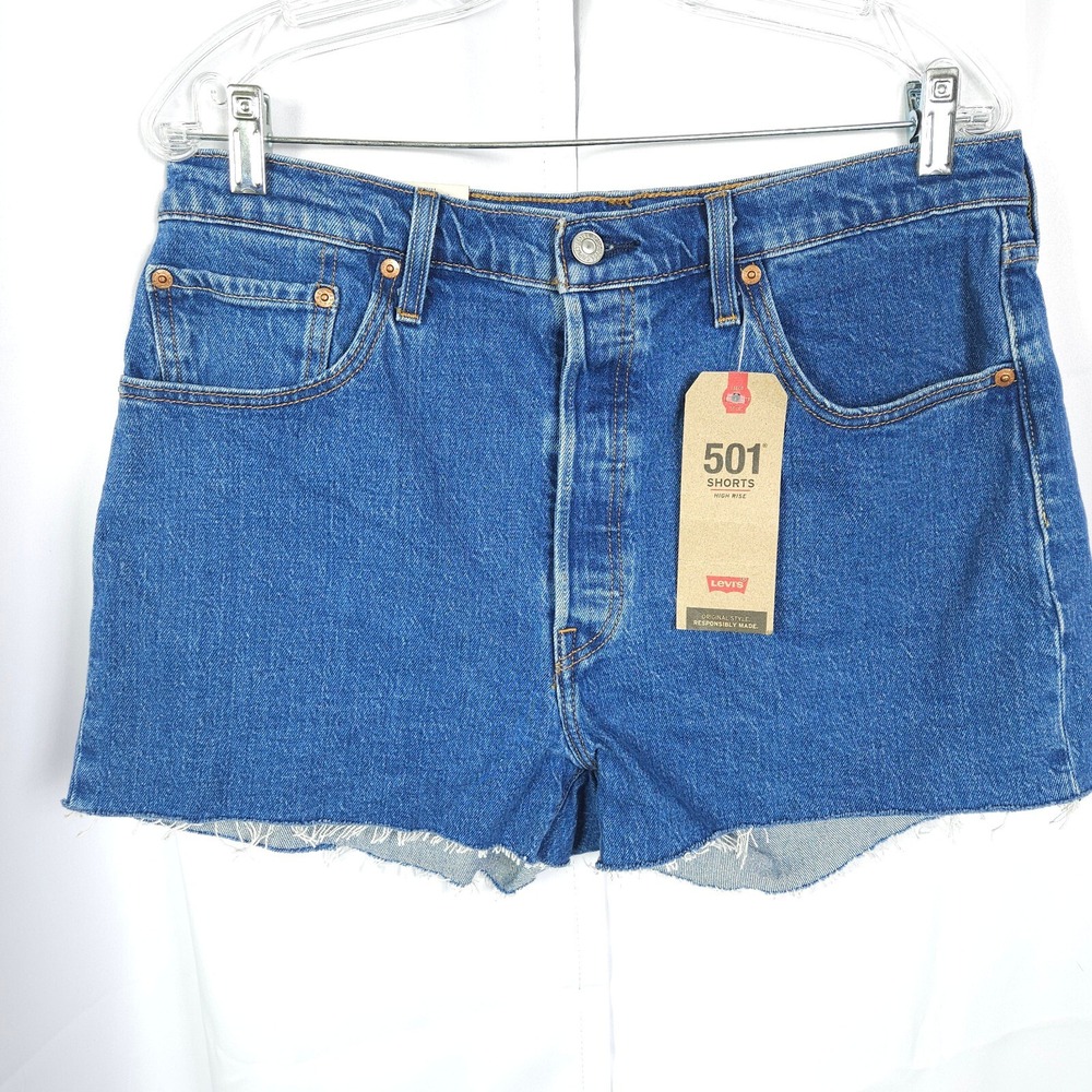 NWT Levi's Women's Blue High Rise Jean Shorts High‎ Rise Size 33 35x3